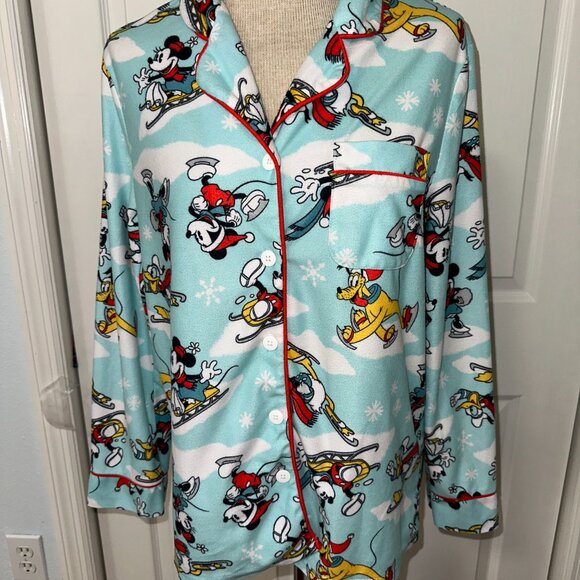 Disney womens sz small 2 pc pajama set , holiday theme - Picture 2 of 8